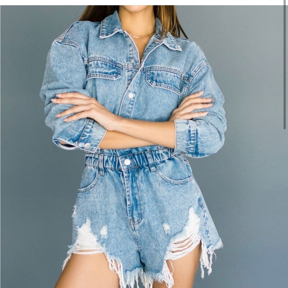 Brooklyn Karma Journey Denim Romper